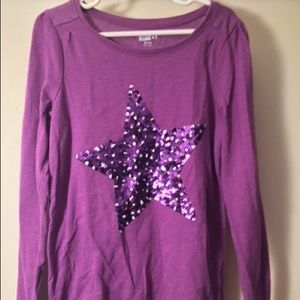 NWOT Little Girls Purple Long Sleeved Shirt